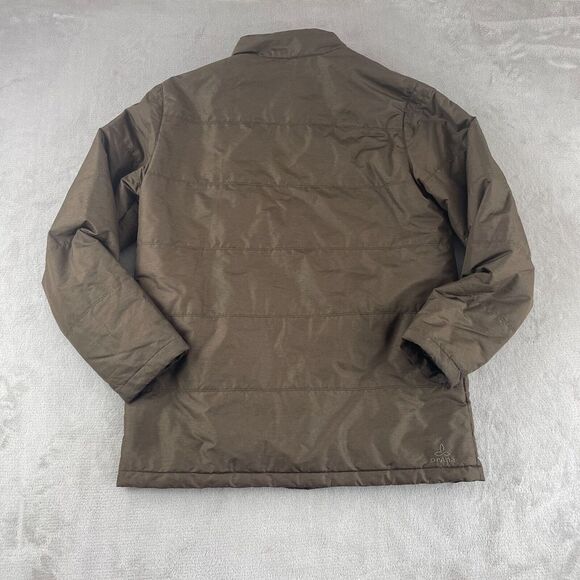 prAna Miro Puffer Jacket Men Large Acorn DWR Full Zip Pockets Quilted Outdoors - Picture 7 of 11